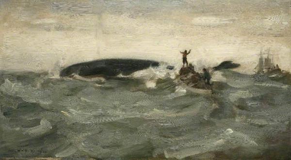 Whale Blowing by Henry Scott Tuke