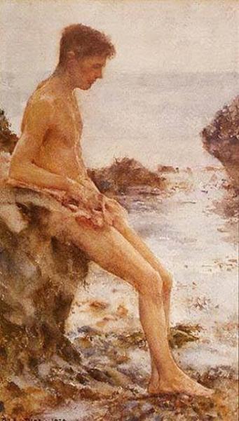 Henry Scott Tuke Youth On The Beach