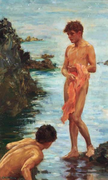 Henry Scott Tuke Variant On A Bathing Group