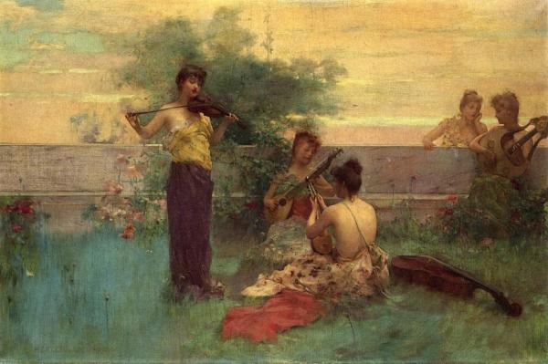 Arcadia by Henry Siddons Mowbray Oil Painting Reproductions