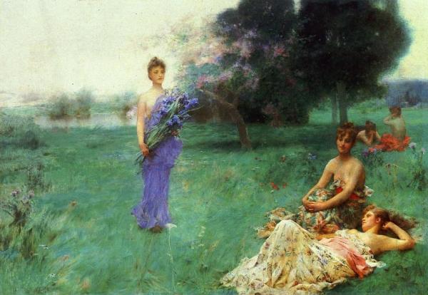 Fleur De Luce by Henry Siddons Mowbray Oil Painting Reproductions