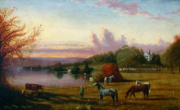 Along The River, 1873 by Henry Suydam