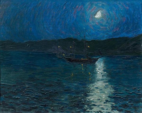 Clazomenes In Moonlight, 1913 by Henry Valensi Oil Painting Reproductions