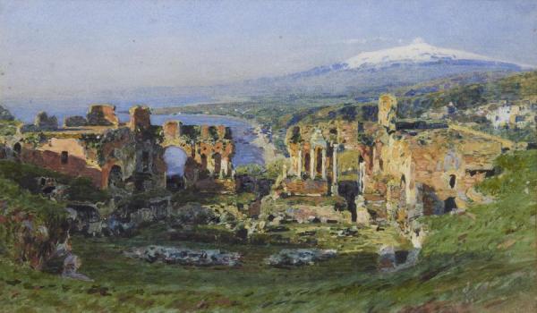 Roman Theatre, Taormina by Henry Wallis Oil Painting Reproductions