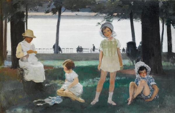 Design For A Portrait Group by Herbert James Gunn