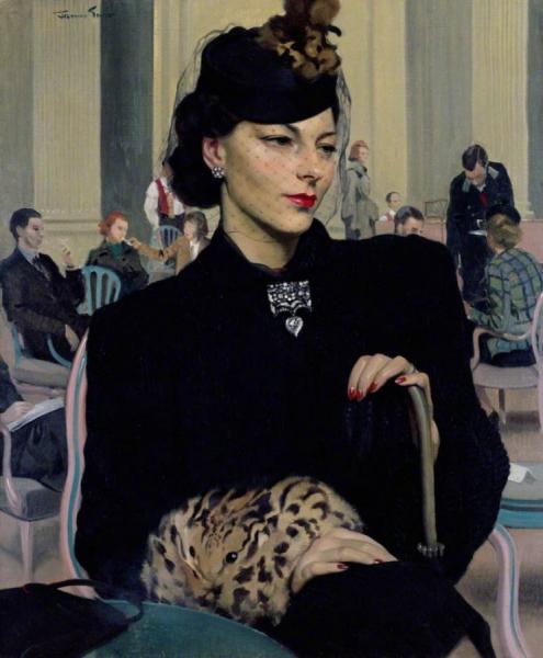 Pauline Waiting, 1939 by Herbert James Gunn Oil Painting Reproductions
