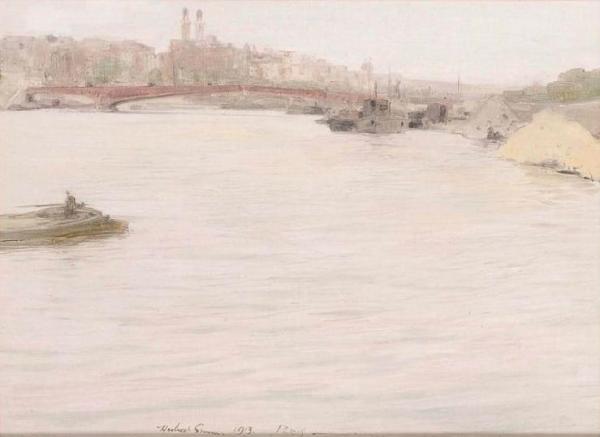 Pont Mirabeau, Paris, 1913 by Herbert James Gunn