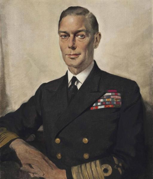 Herbert James Gunn Portrait Of H.m. King George Vi