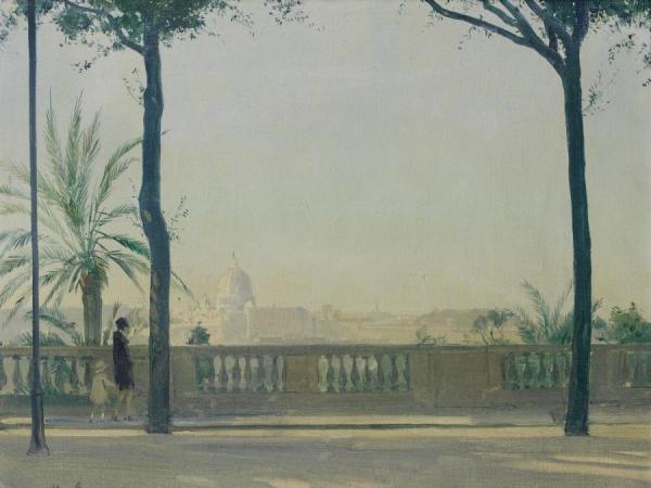 Rome From The Pincio, Looking Towards St Peter's by Herbert James Gunn