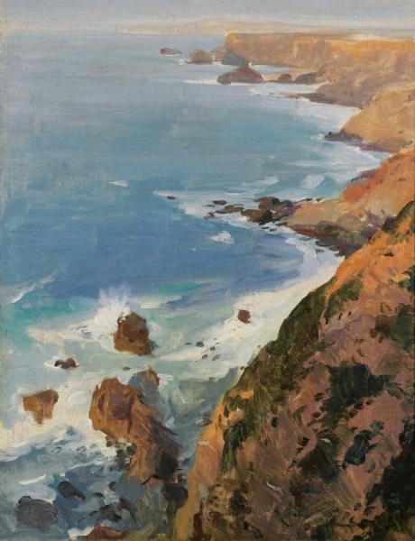 St.agnes Point,cornwall by Herbert James Gunn