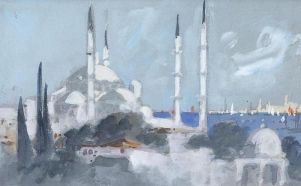 Mosque Of Sultan Ahmet, Istanbul by Hercules Brabazon Brabazon