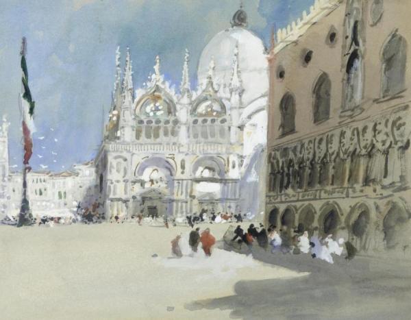 St. Mark's Square, Venice by Hercules Brabazon Brabazon Oil Painting Reproductions