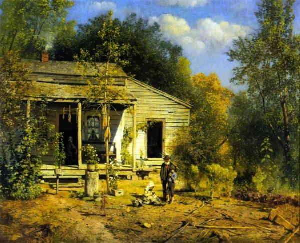 In The Yard by Herman Herzog Oil Painting Reproductions