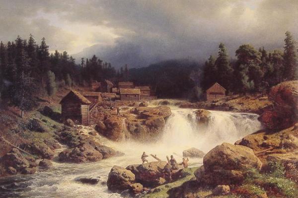 Norwegian Landscape by Herman Herzog