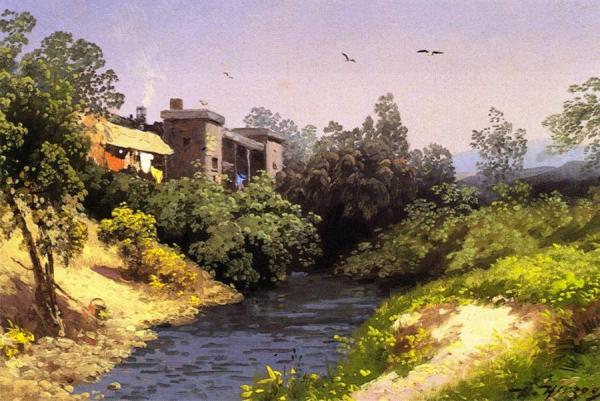 Old Mexican Quarters by Herman Herzog