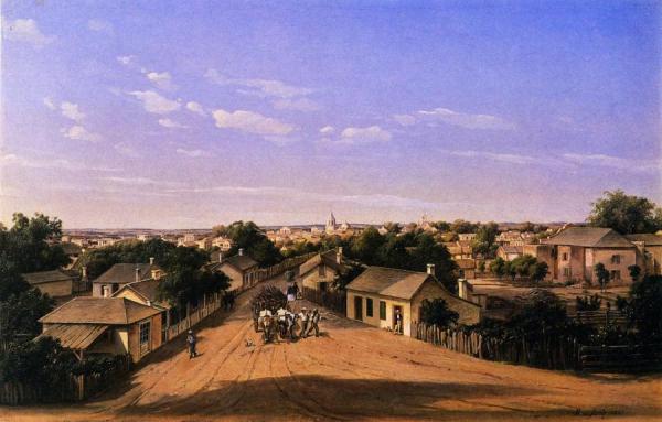 Herman Lungkwitz Crockett Street Looking West, San Antonio De Bexar