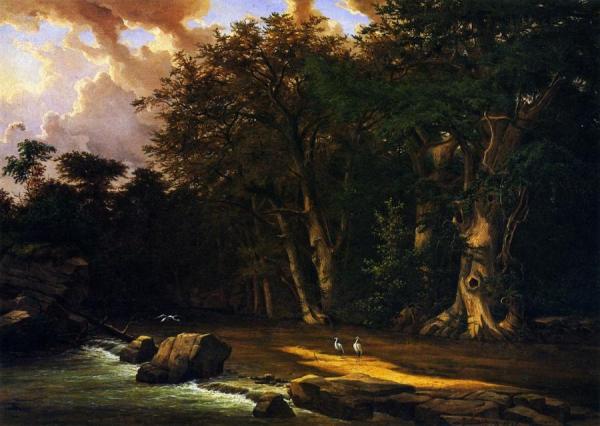 Herman Lungkwitz Herons On The Pedernales River