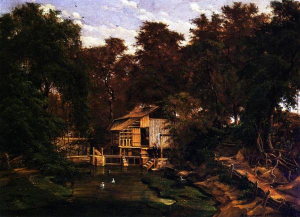 Paggi's Mill On Barton Creek by Herman Lungkwitz