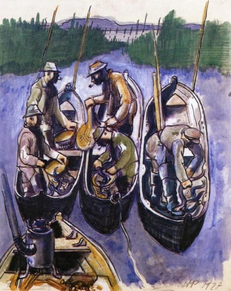 Aalfänger Rowe by Hermann Max Pechstein