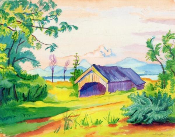 Boathouse by Hermann Max Pechstein