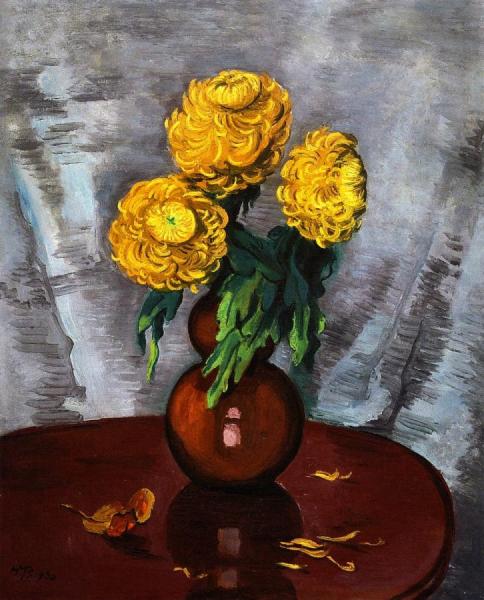 Chrysanthemums by Hermann Max Pechstein