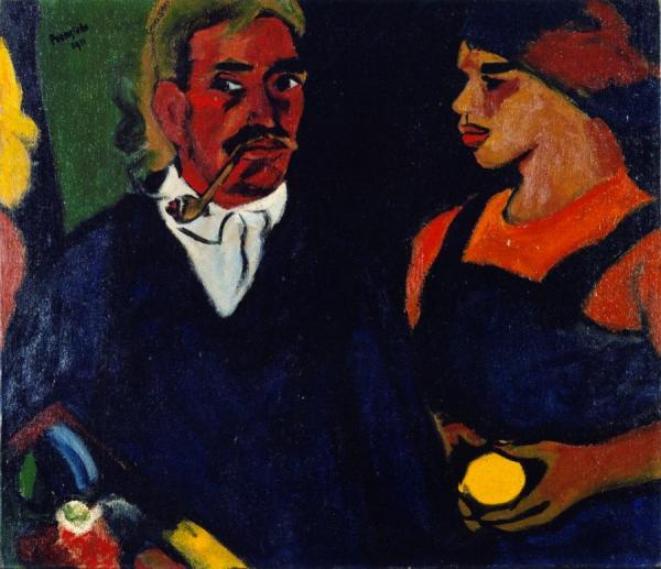 Double Portrait by Hermann Max Pechstein