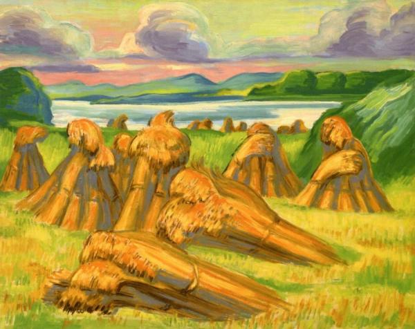 Fallen Sheaves Of Grain by Hermann Max Pechstein