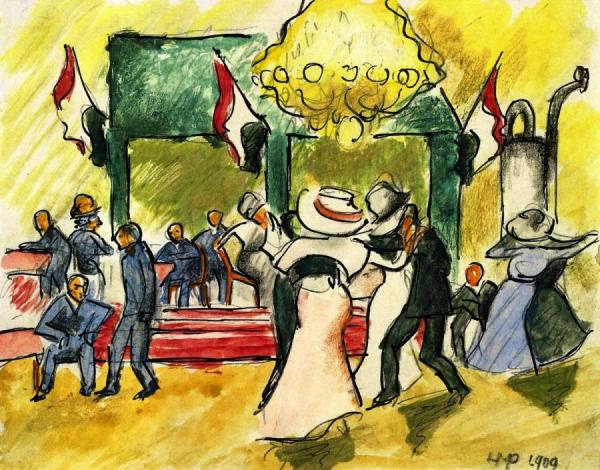 In A Tanzcafé by Hermann Max Pechstein