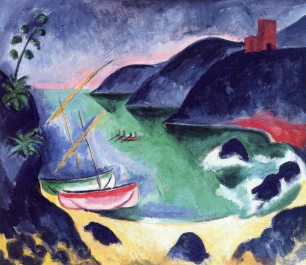 Italian Art Landscape by Hermann Max Pechstein