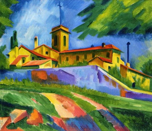 Italian Church - Convent Of San Gimignano by Hermann Max Pechstein