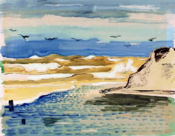 Lupowmündung by Hermann Max Pechstein