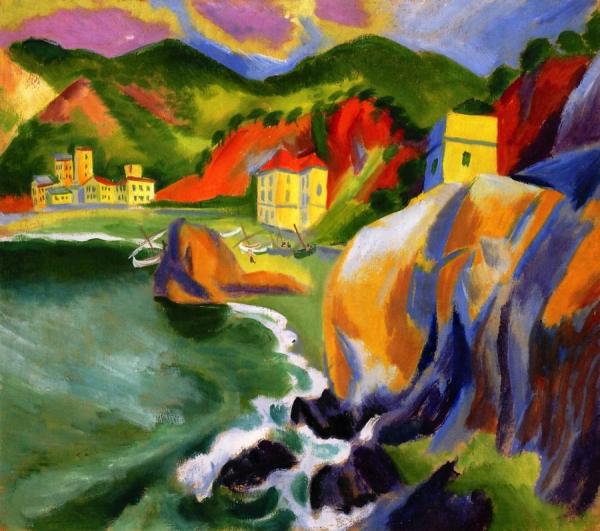Monte Rosse On The Sea by Hermann Max Pechstein