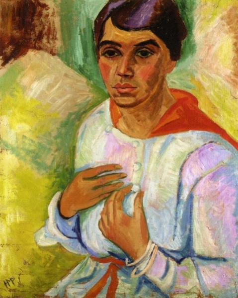 Portrait Of A Lady, Charlotte Pechstein by Hermann Max Pechstein