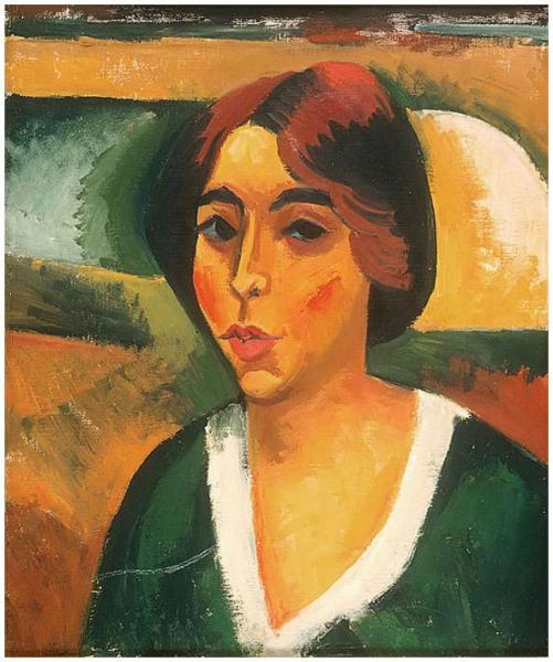 Portrait Of A Woman by Hermann Max Pechstein Oil Painting Reproductions
