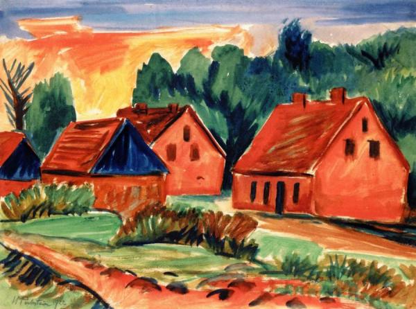 Red Houses by Hermann Max Pechstein