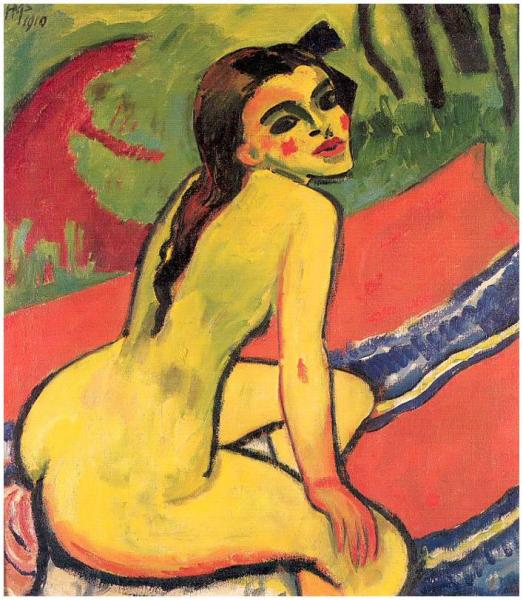 Seated Nude by Hermann Max Pechstein