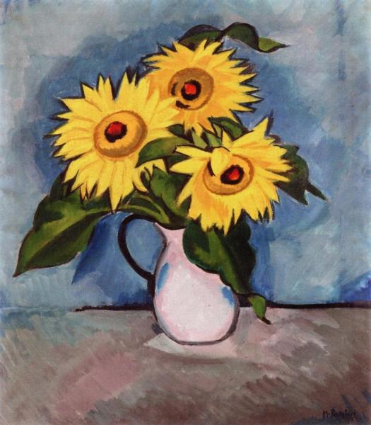 Sunflowers by Hermann Max Pechstein
