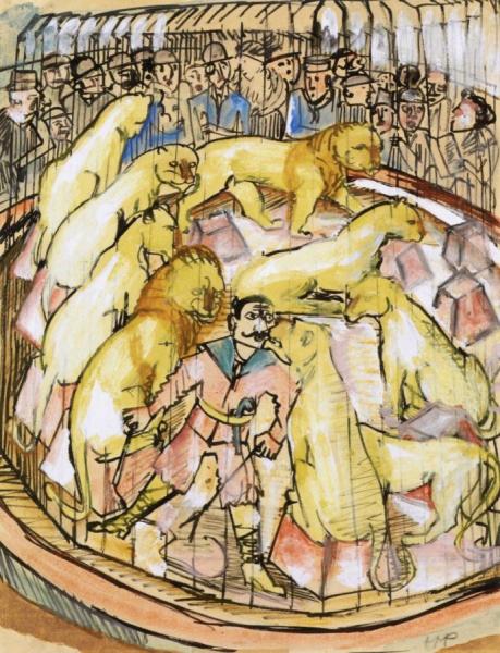 The Lion Tamer by Hermann Max Pechstein