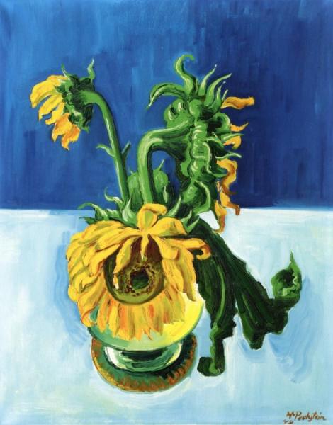 Withering Sunflowers by Hermann Max Pechstein