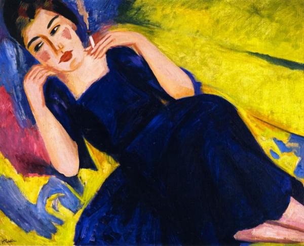Woman With A Cigarette by Hermann Max Pechstein