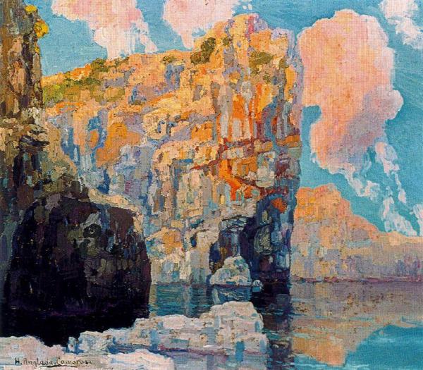 Acantilado En Formentor by Hermen Anglada Camarasa Oil Painting Reproductions