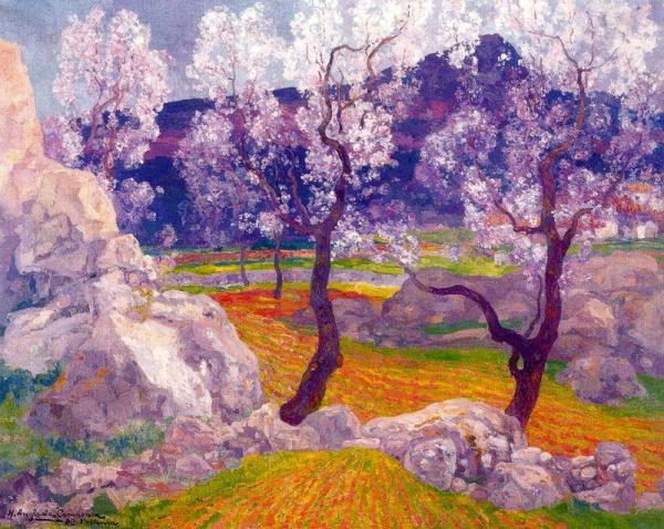 Ametllers En Flor by Hermen Anglada Camarasa Oil Painting Reproductions