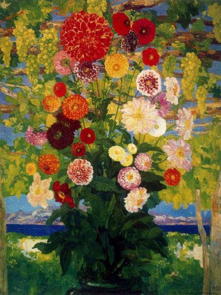 Dahlias by Hermen Anglada Camarasa