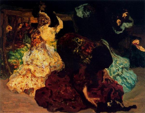 Gypsies With Dogs by Hermen Anglada Camarasa
