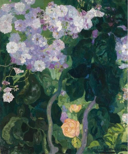 Leaves And Flowers by Hermen Anglada Camarasa