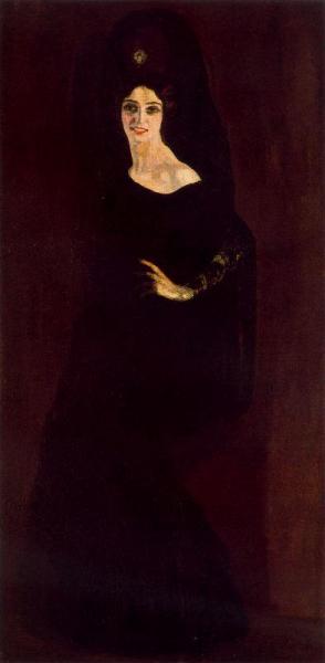 The Lady In Black by Hermen Anglada Camarasa