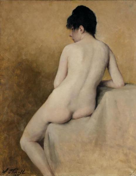 Seated Nude by Hildegard Throrell