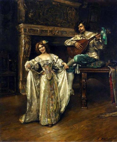 Dancing To The Cavalier by Hippolyte F. Leon Duluard