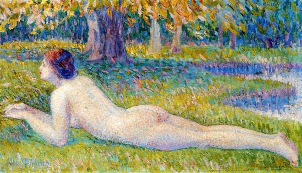 Reclining Woman by Hippolyte Petitjean