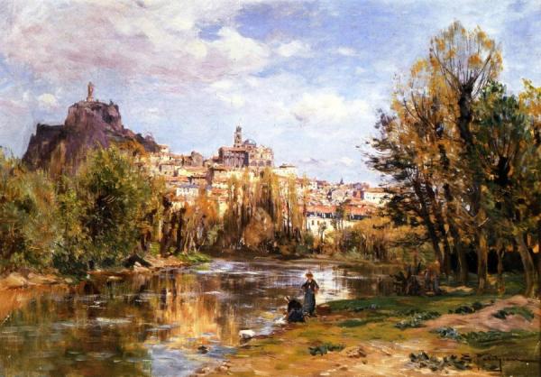 The Village Of Puy En Vallay by Hippolyte Petitjean